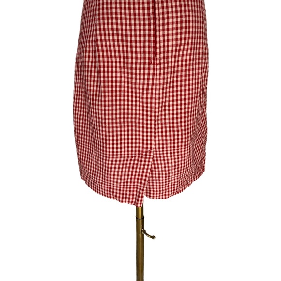 Vintage Rampage 90s Red Gingham Cotton Mini Dress Sleeveless Size Small - Picture 4 of 8